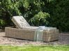 Rattan Sun Lounger with Cushion Taupe PALESE_928111