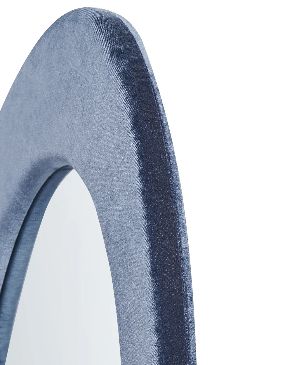 Wall Mirror MASSAY 53 cm 90 cm Velvet Dark Blue_946220