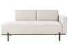 Chaiselongue SAVASSE Kunstleinen Hellbeige