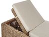 Rattan Sun Lounger with Cushion Taupe PALESE_928119