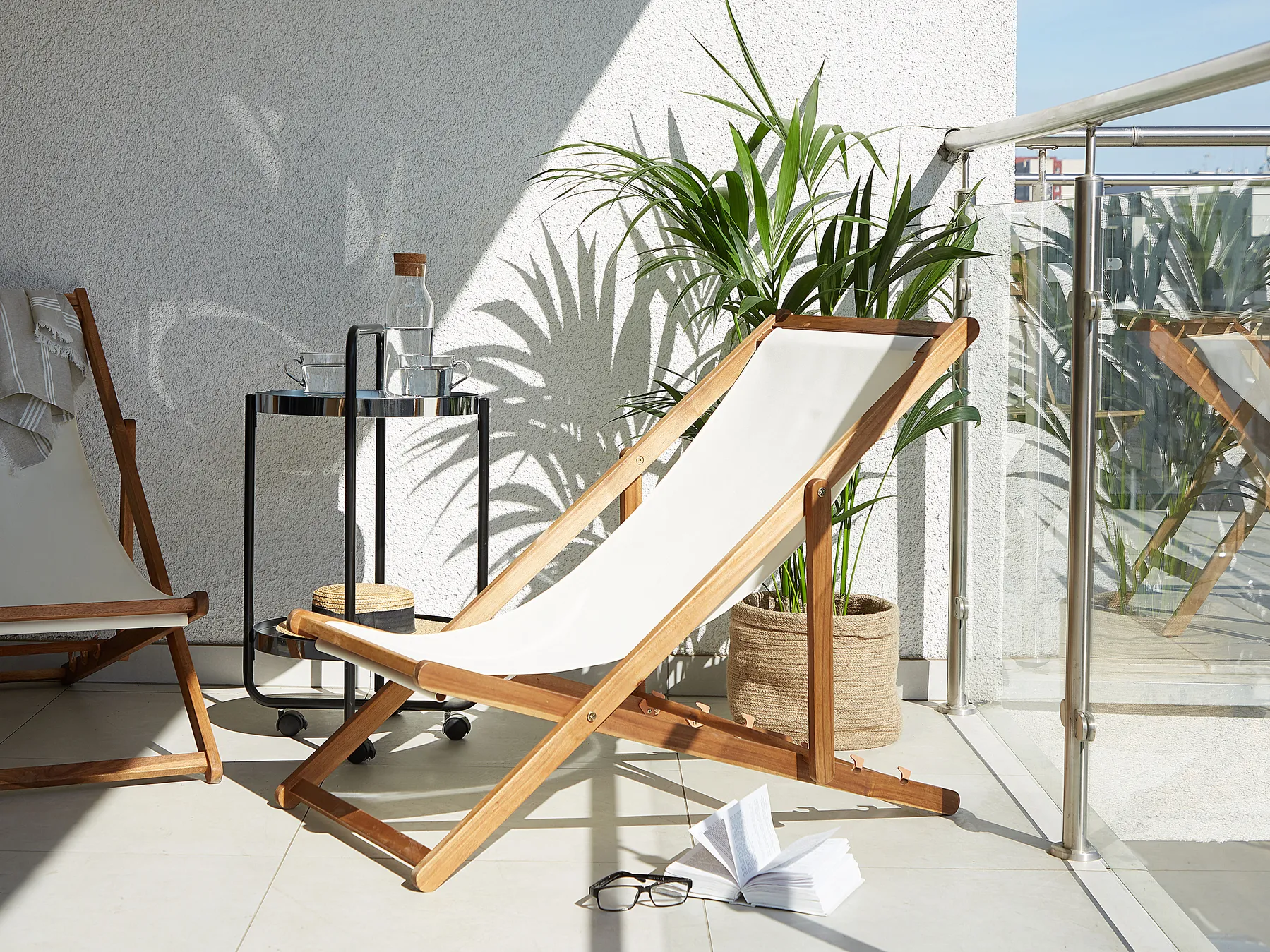 Folding Deck Chair ANZIO Acacia Wood Light Brown_779306