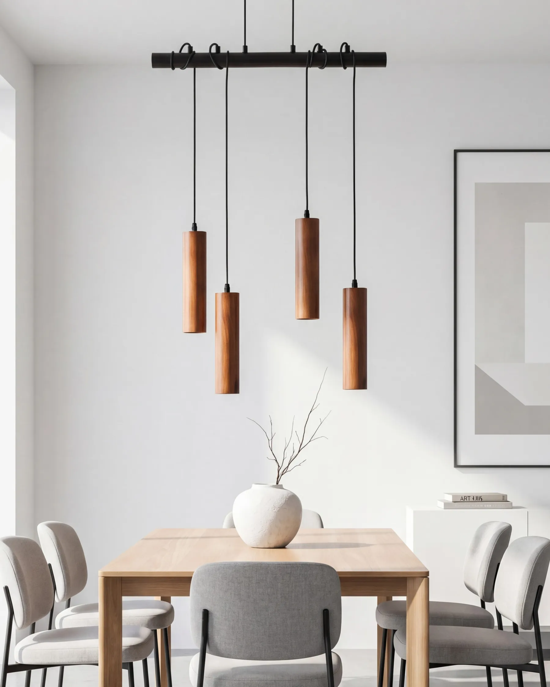 Lampadario TUTAKI Legno di quercia Nero_878298