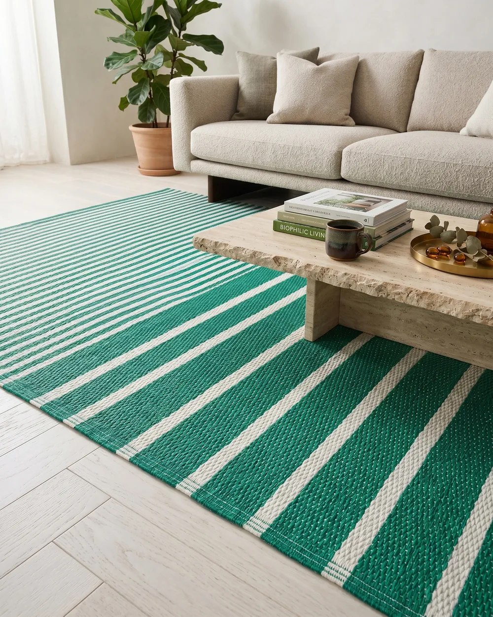 Outdoor Rug HALDIA Green 90 x 180 cm