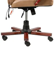 Massage Chair DIAMOND with Heating Leather Light Brown_1016780