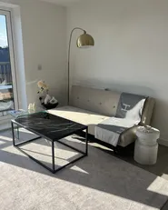Side Table LOURDES Tempered Glass Transparent_938088