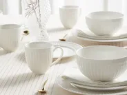 Set of 16 Dinnerware COWSLIP Porcelain White_957293
