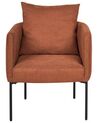 Faux Linen Armchair Golden Brown MALMOS _931326