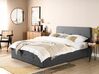 Čalouněná postel s úložným prostorem 160 x 200 cm tmavě šedá RENNES II_875580