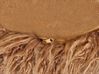 Faux Fur Pouffe Brown TUKKI_938909