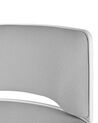Silla de oficina reclinable de poliéster gris/blanco GRANDIOSE_834283