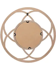 Wall Mirror IZTAPALAPA 60 cm 60 cm Light Fir Wood_848424