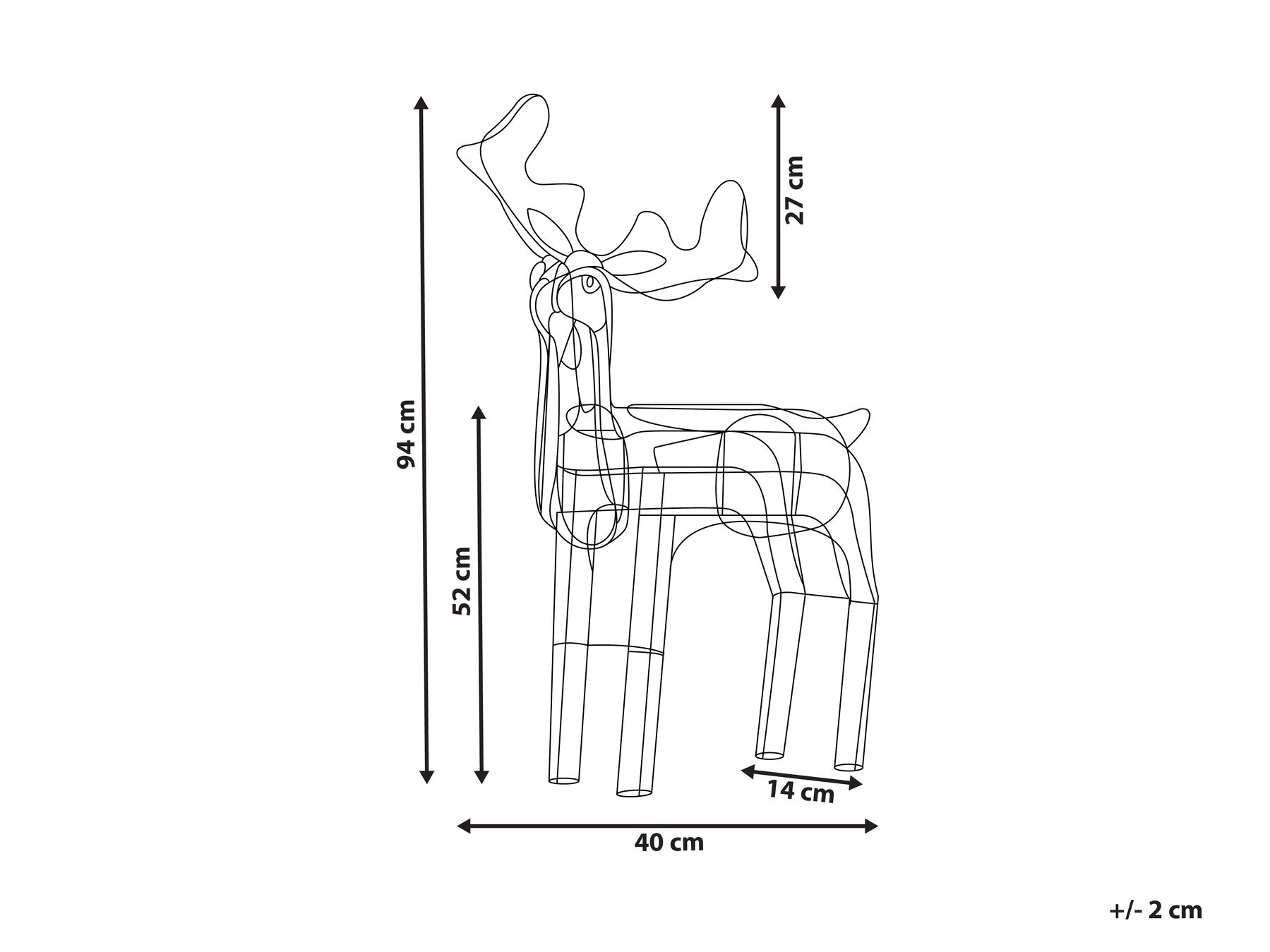 Outdoor LED Decoration Animated Reindeer 94 cm White INNNES_880823 Outdoor LED Decoration Animated Reindeer 94 cm White INNNES_880823
