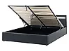 Cama LED con almacenaje ARMELLE Piel sintética Negro 160 x 200 cm