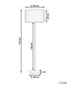 Stehlampe Metall creme 154 cm Trommelform LOURENS_930156