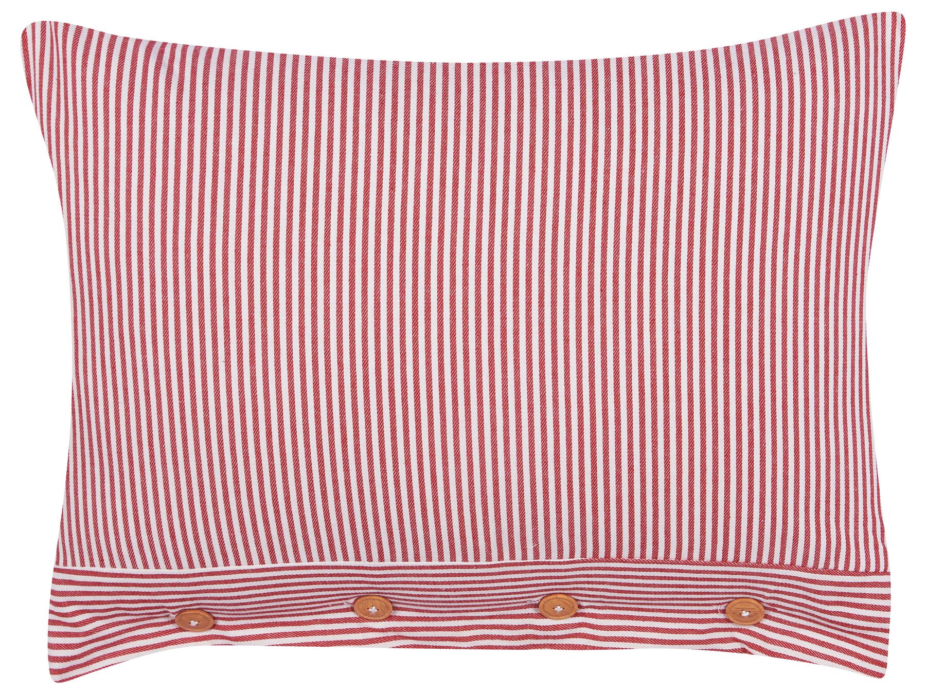 Bavlněný pruhovaný polštář 40 x 60 cm červená/bílá AALITA_902649