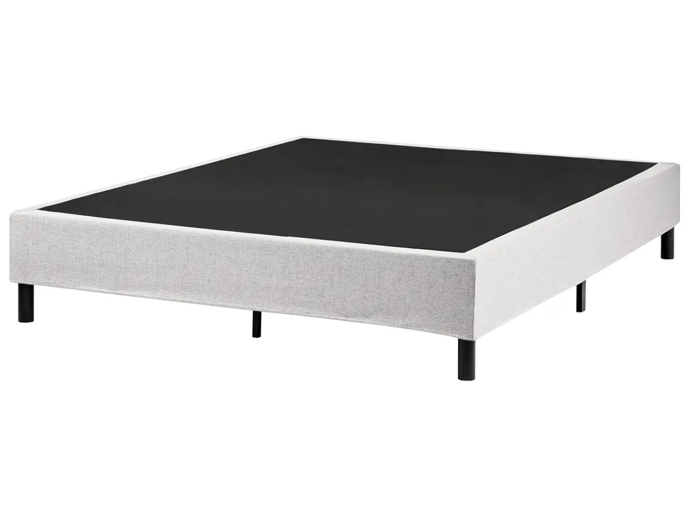 Divan Bed without Headboard Fabric COUNTESS 160 x 200 cm (EU King Size) Light Grey_979029