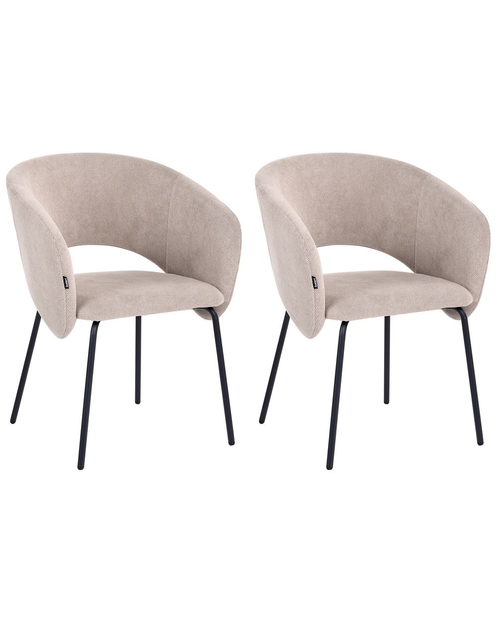 Set van 2 eetkamerstoelen BLAKELY Stof Taupe