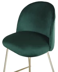 Set di 2 sedie alte ARCOLA Velluto Verde smeraldo_780933