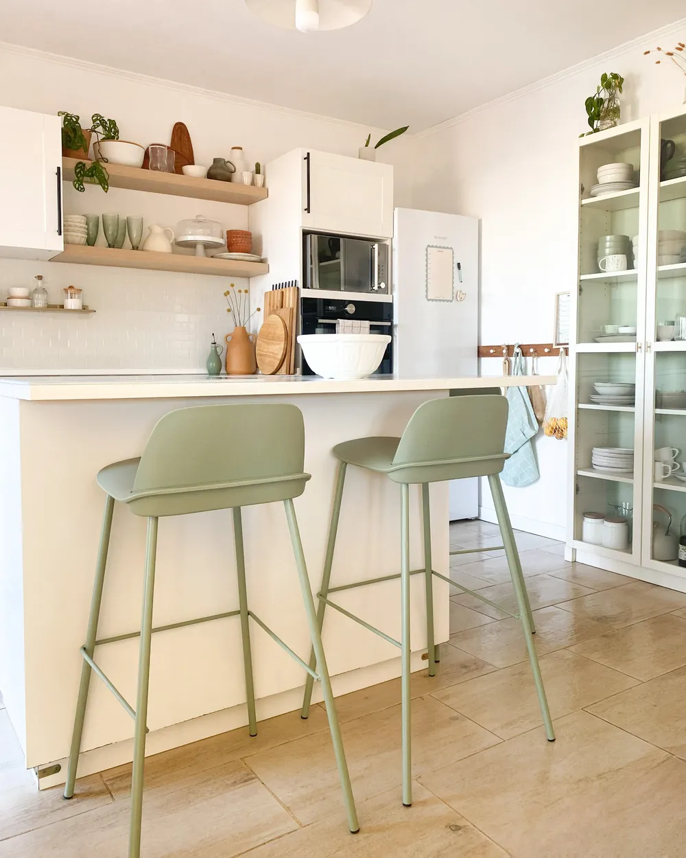 Set di sedie alte MORA Verde chiaro