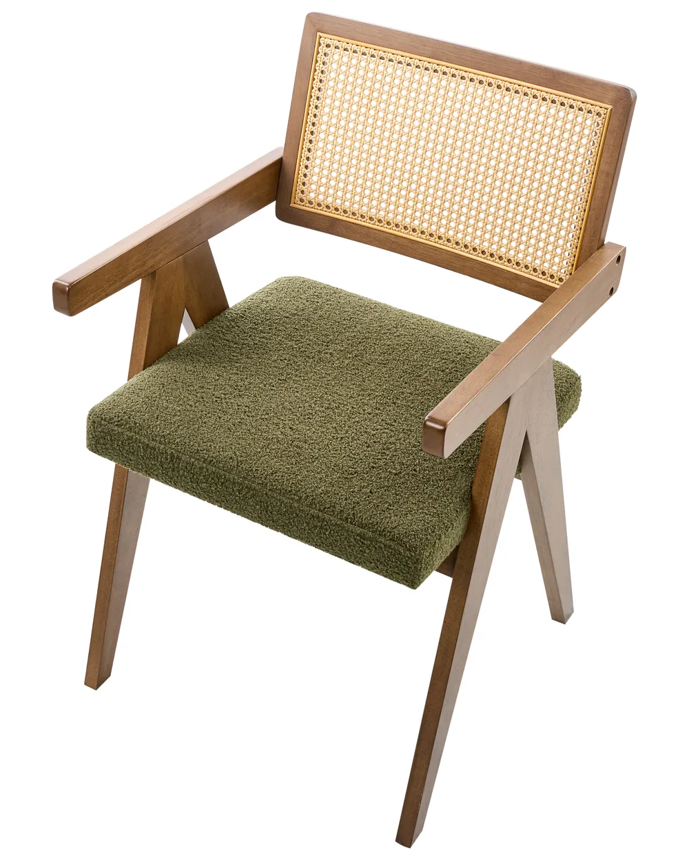 Set di 2 sedie da pranzo AVA Legno Marrone/Verde_1024312