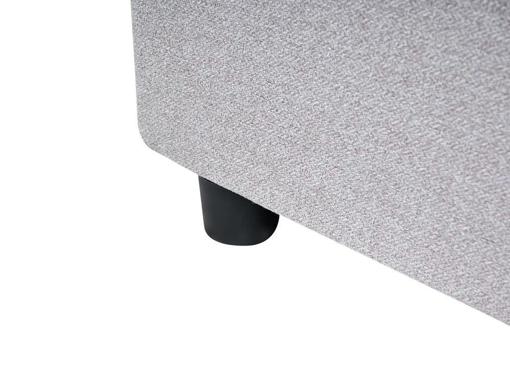 Bed with Storage Drawers without Headboard PRADES Fabric Light Grey 180 x 200 cm (EU Super King)_996119