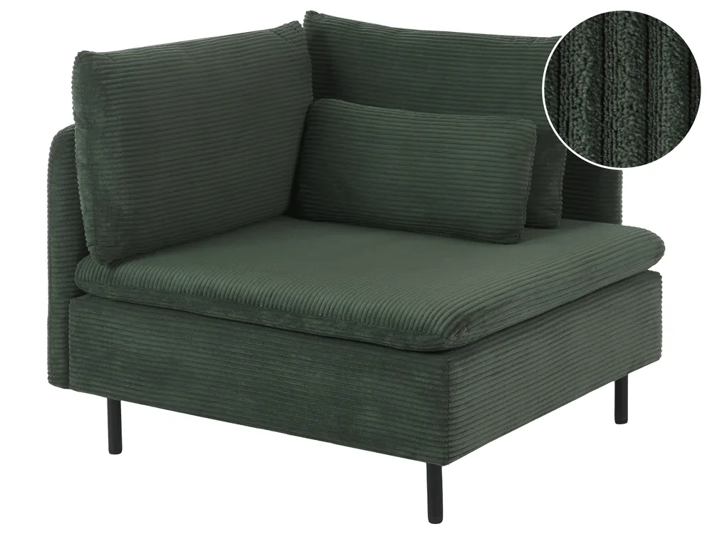 Corner Seat EGERIS Corduroy Dark Green