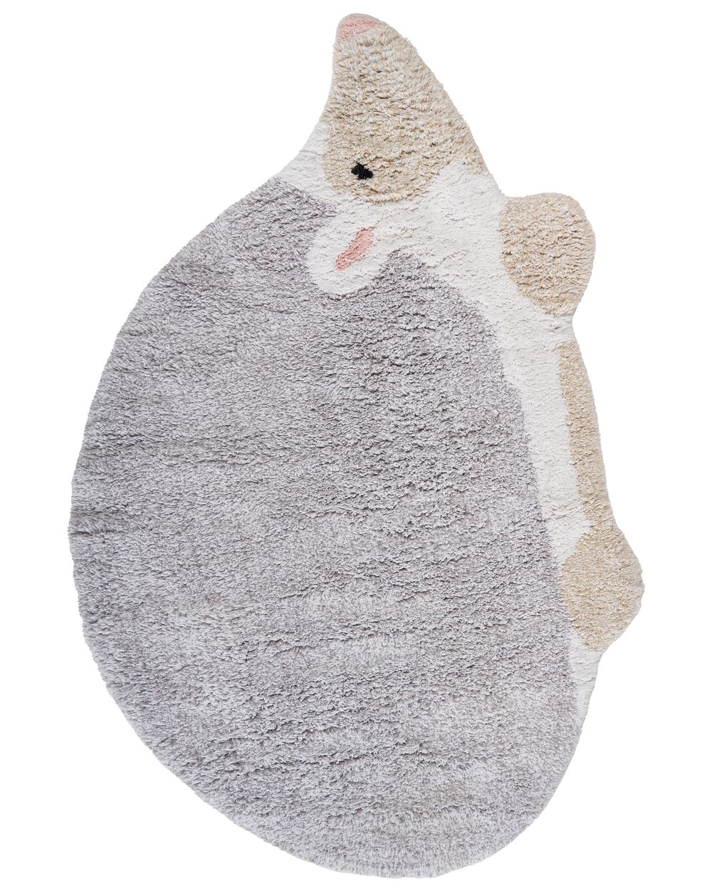 Kids Rug HEDGY Grey 80 x 120 cm Cotton