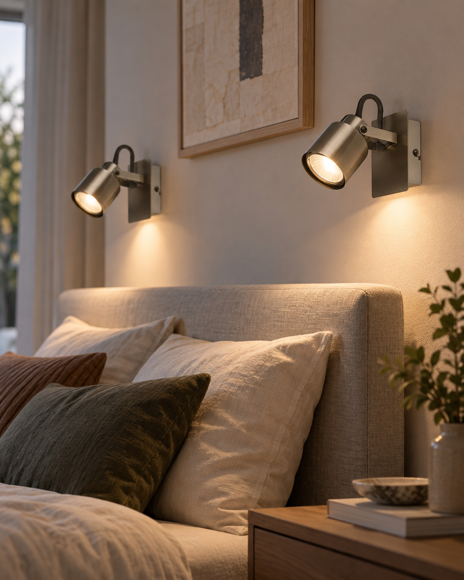 Lot De 2 Spots LED Rechargeables Sans Fil USB-C - Lumière Réglable Pour Tableaux, Plantes, Bijoux - Blanc Chaud, Intérieur