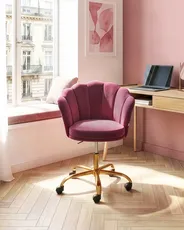 Desk Chair MONTICELLO Velvet Burgundy_1057466