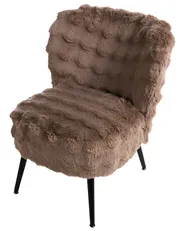 Fotel VOSS Sztuczne futro Jasnobrązowy_1107377