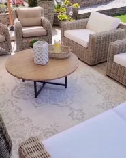 Garden Sofa 2 Seater ARDEA Rattan Light Brown_951157