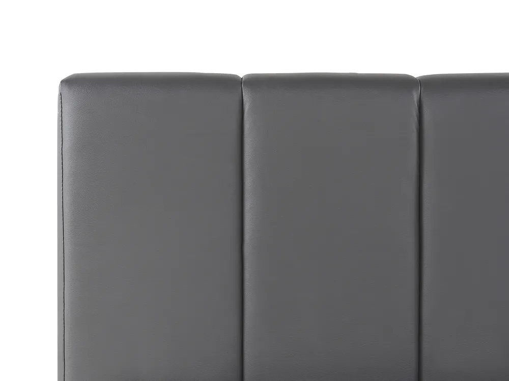 Ottoman Bed DREUX Faux Leather Dark Grey 160 x 200 cm (EU King Size)_793197