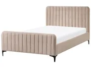 Letto Bouclé LUNAN 120 x 200 cm Beige_1025644