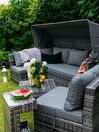 5 Seater PE Rattan Modular Garden Lounge Set Brown CORTE_825709