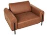 Conjunto de sofás 4 lugares em tecido castanho dourado ASKIM_918983