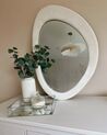 Velvet Wall Mirror 60 x 90 cm White AUDES_920999