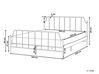 Metal EU King Size Bed White MAURESSAC_902744