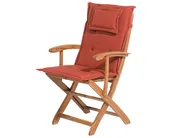 Set da pranzo da giardino 8 posti MAUI con cuscini Legno d'acacia Rosso scuro_697333