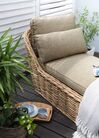 Gartenliege Rattan naturfarben Auflage taupe BELSITO _928031