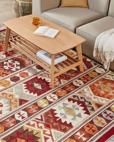 Wool Kilim Area Rug 200 x 300 cm Multicolour AYGAVAN