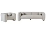 Living Room Set 4 Seater LEIREN Beige_1049876