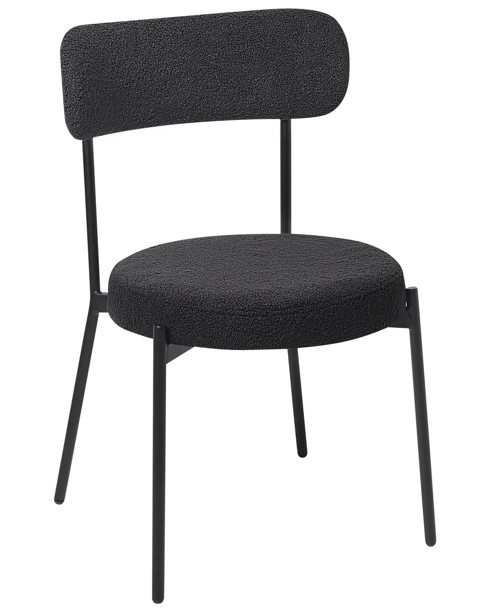 Set di 2 sedie da pranzo ALLISON Bouclé Nero_929082