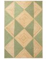 Jutový koberec 200 x 300 cm béžový/zelený CALIS_903938