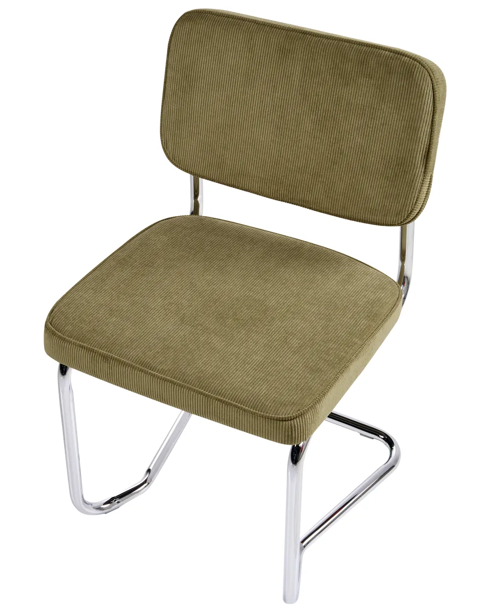 Set di 2 sedie da pranzo IRWIN Velluto a coste Verde oliva_1031505