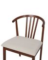  Set of 2 Wooden Dining Chairs Dark Wood CRAIG_926552