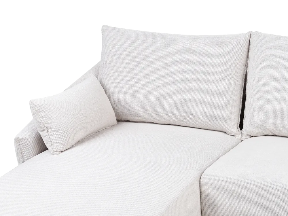 Corner Sofa 3 Seater VARDE Fabric Off-White Right Hand_966003