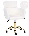 Desk Chair ALENA Boucle White