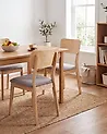 Conjunto de 2 sillas de comedor MINIER Madera Marrón claro/Gris