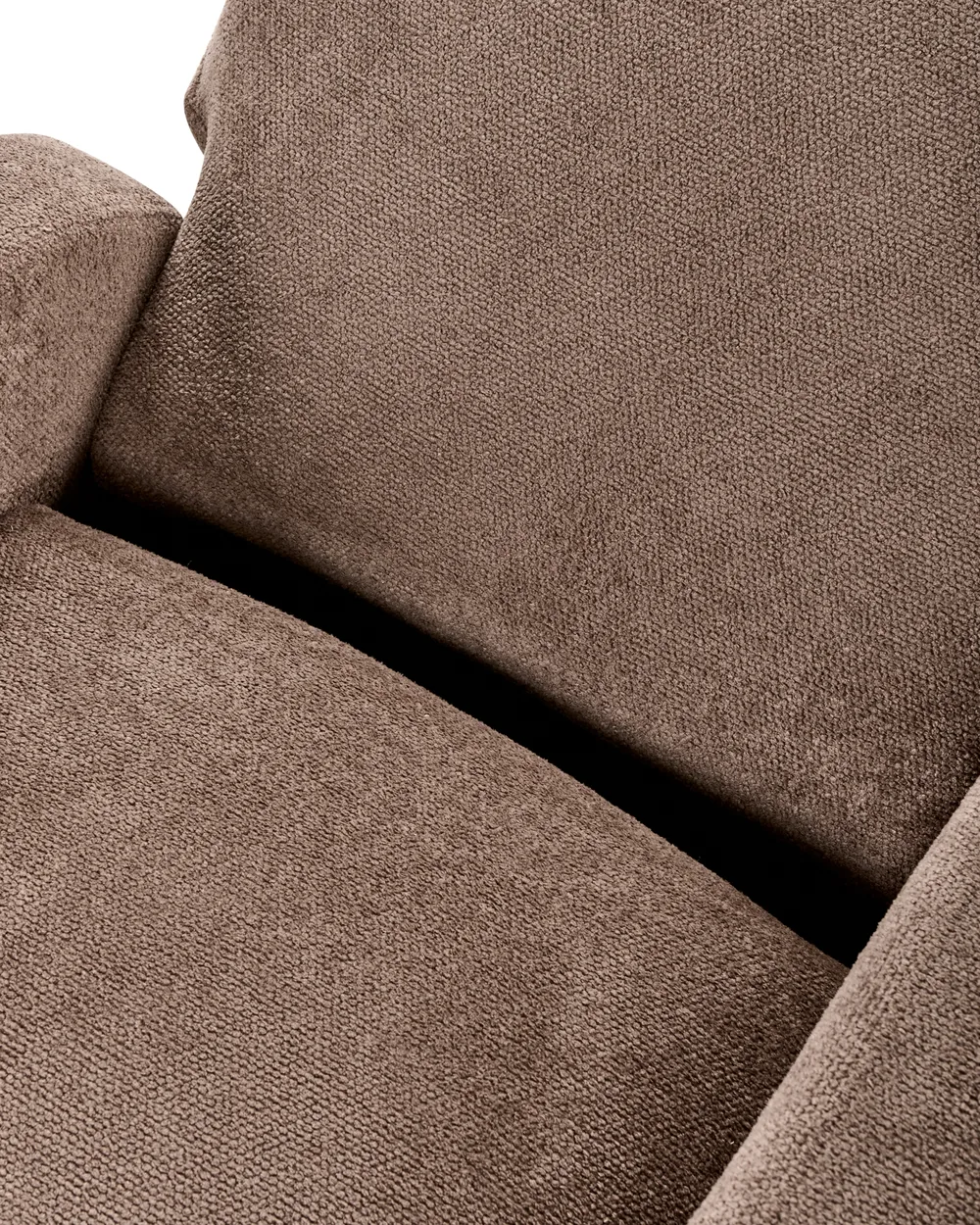 Rocking Recliner Chair FEBE Swivel Fabric Brown_1078666