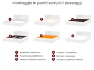 Letto ad acqua Bouclé VINAY 180 x 200 cm Beige chiaro_1027204